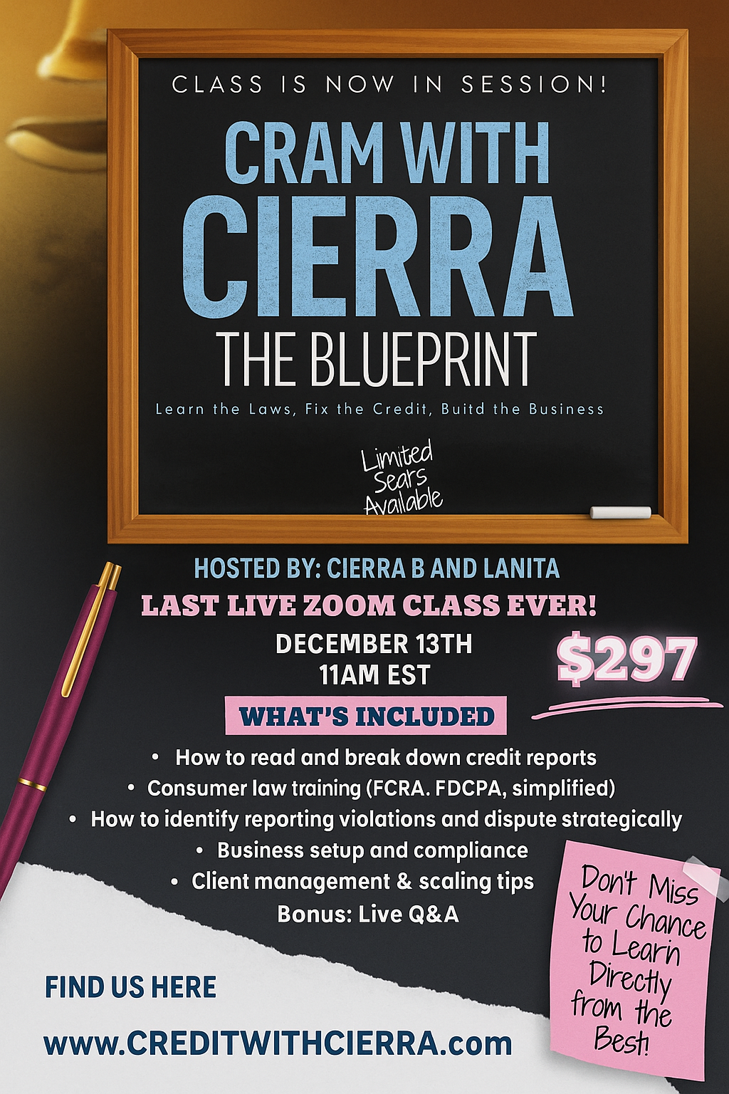 Cram With Cierra Masterclass